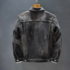 Jackets Black OEM Service Custom Man Jeans Denim Jackets Black Slim Top Jeans