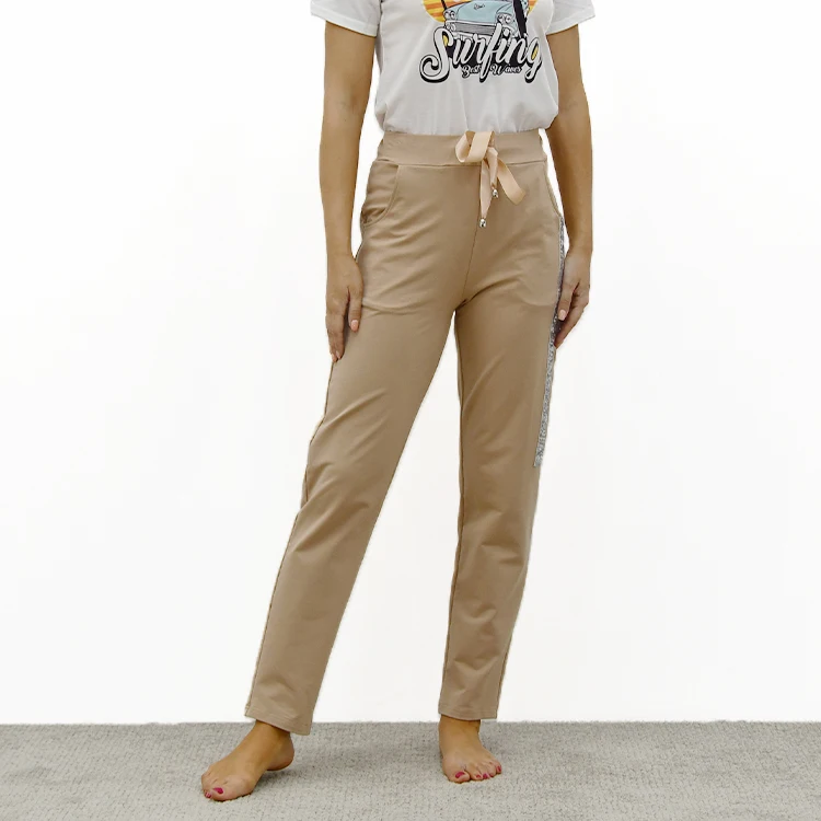 Spring Autumn Women Pants Elastic Waist 