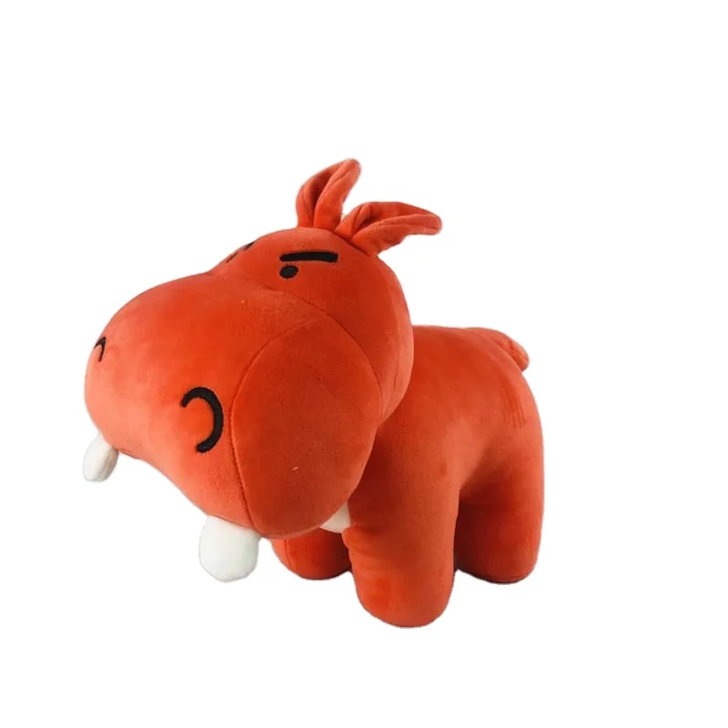 orange hippo stuffed animal