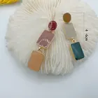 Metal Earrings New Stylish Gold Color Metal Needle Enamel Jewelry Earrings For Women Drop Earrings