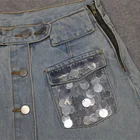 Women Fashion Customized Women Casual Jeans Distressed Denim Shorts With Sequins