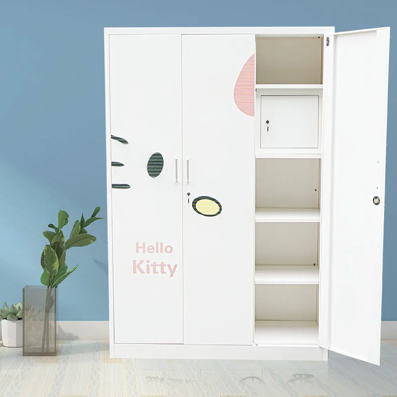 Customized Hanging Clothes Steel Almirah Furniture Wardrobe Locker Dressing Cupboard