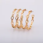 Gold Earrings Earrings 2021 Trendy Brass Gold Plated Hoop Earrings Brazil Style
