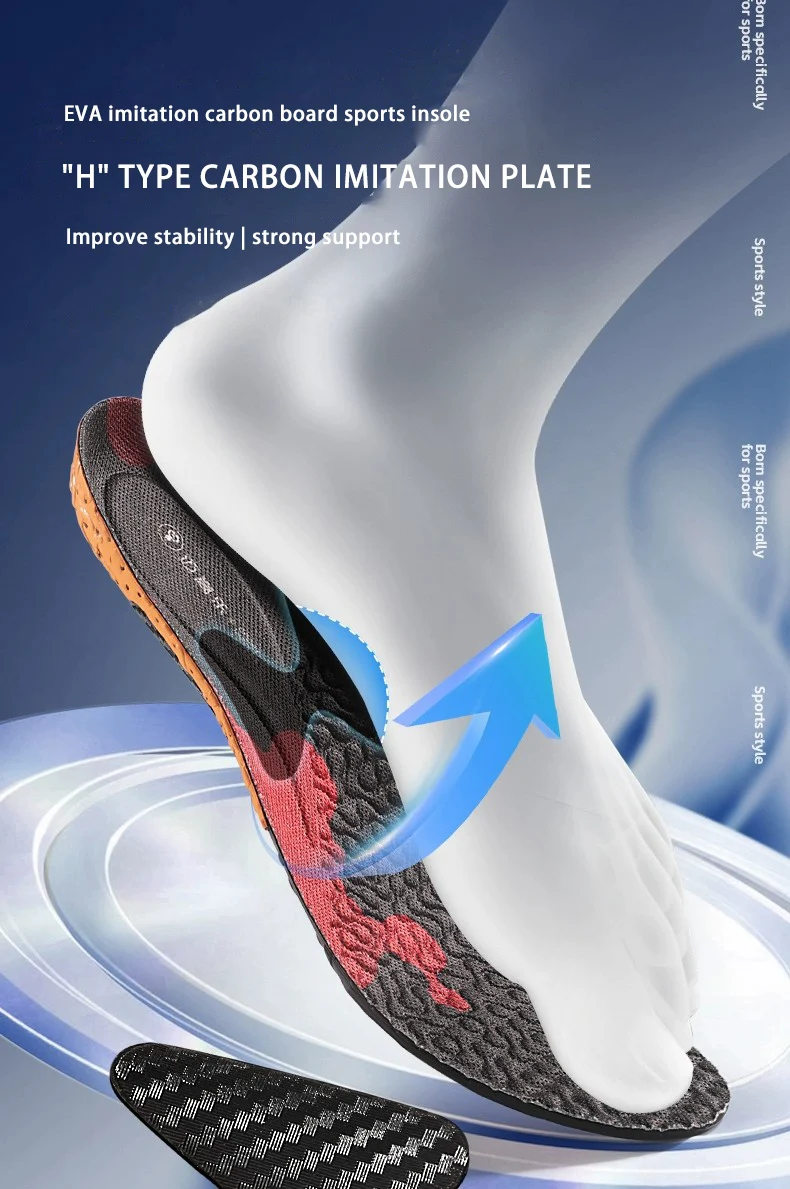 H5e0fa9d38f0f4de6b5426fafe037a55cn Running Sports Insoles with Enhanced Grip & Shock Absorption