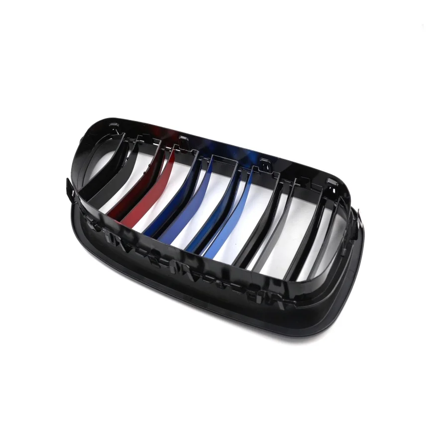 product tiypeor car led lighting front grille 2 slat front grille carbon look glossy black mesh grille for bmw 5 series f10 2010 2017-12