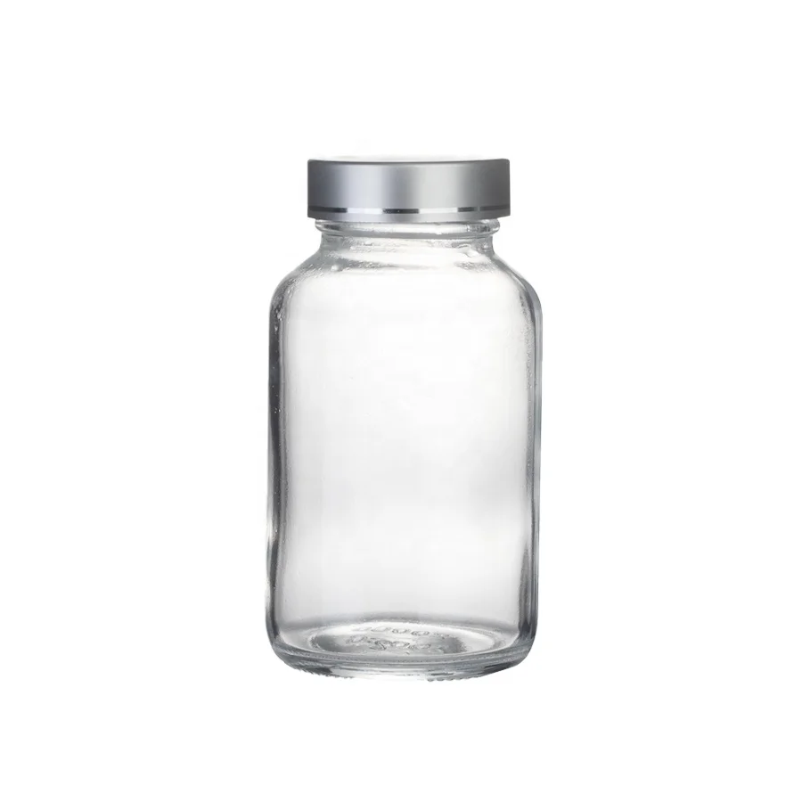 Empty medicine pill packaging bottle 30ml 70ml 100ml 150ml 200ml Glass capsules health care capsule bottles custom