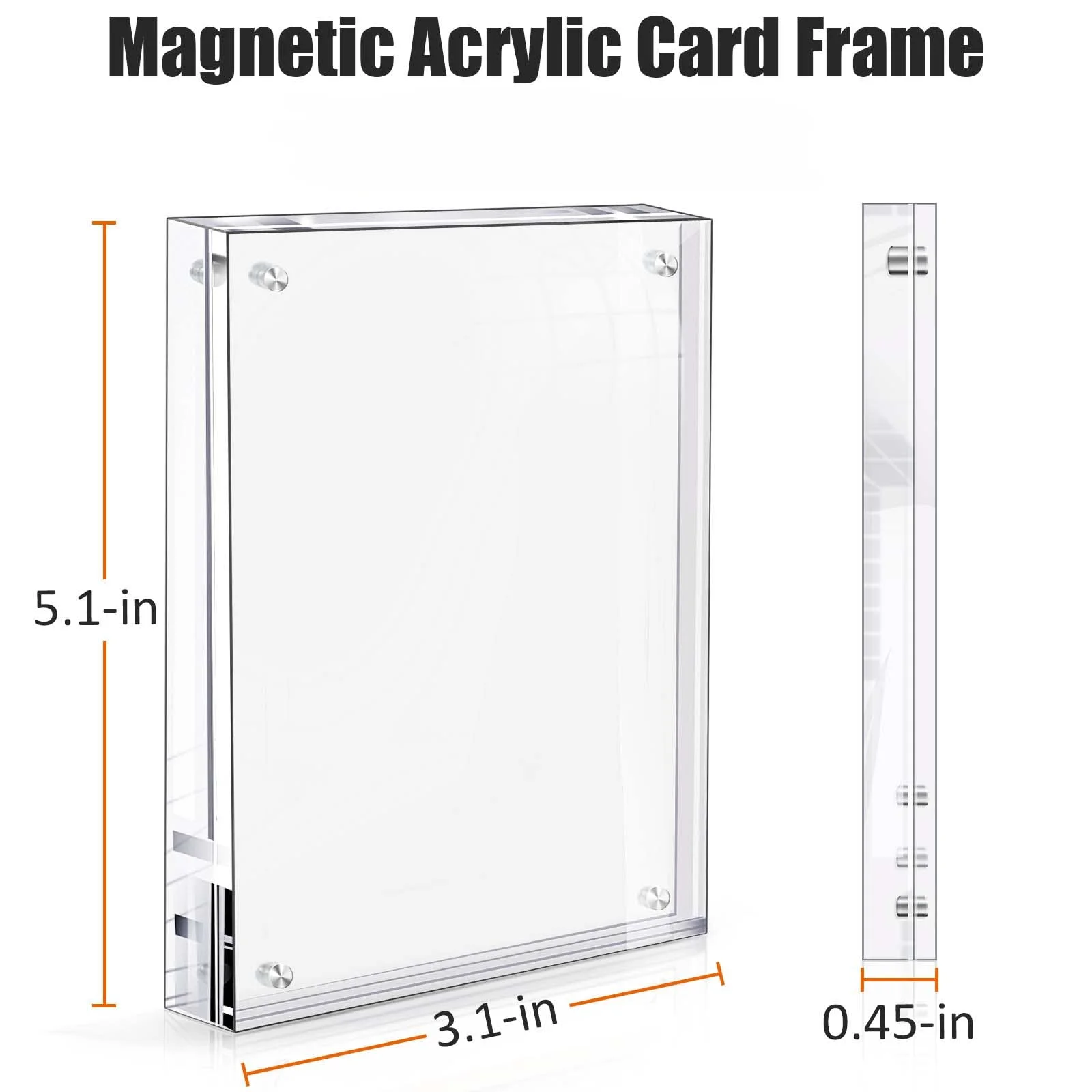 product modern acrylic card frame eco friendly magnetic trading card display frames clear desktop display-5