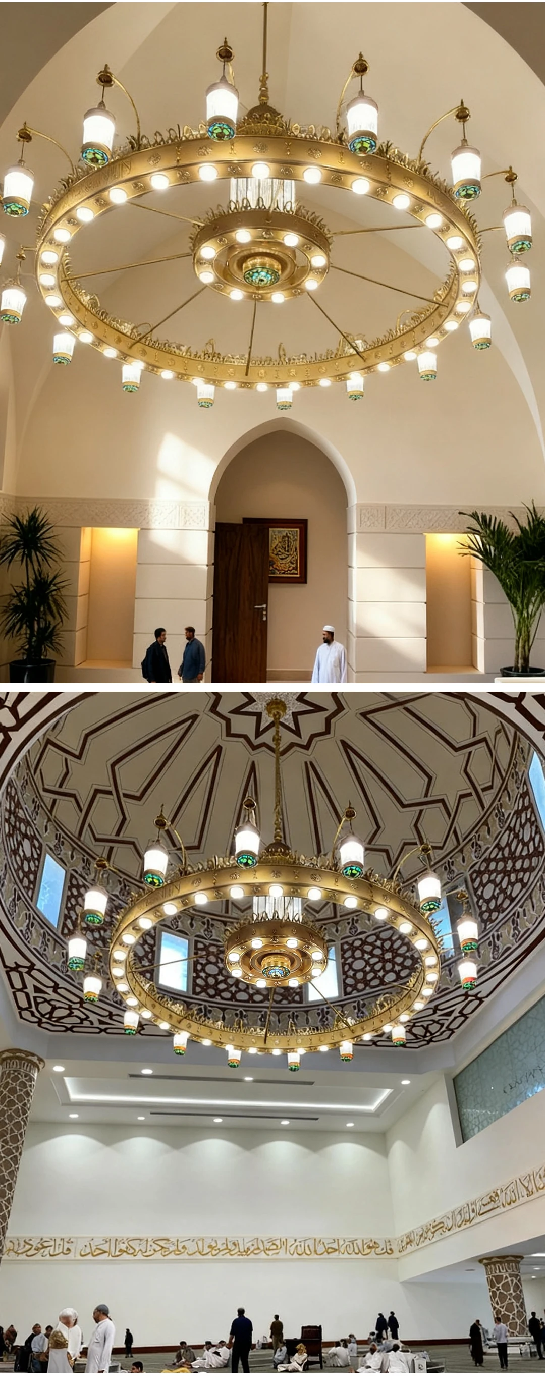 cpl 005 grand islamic mosque chandelier oversized custom led lighting for masjid prayer hall-4