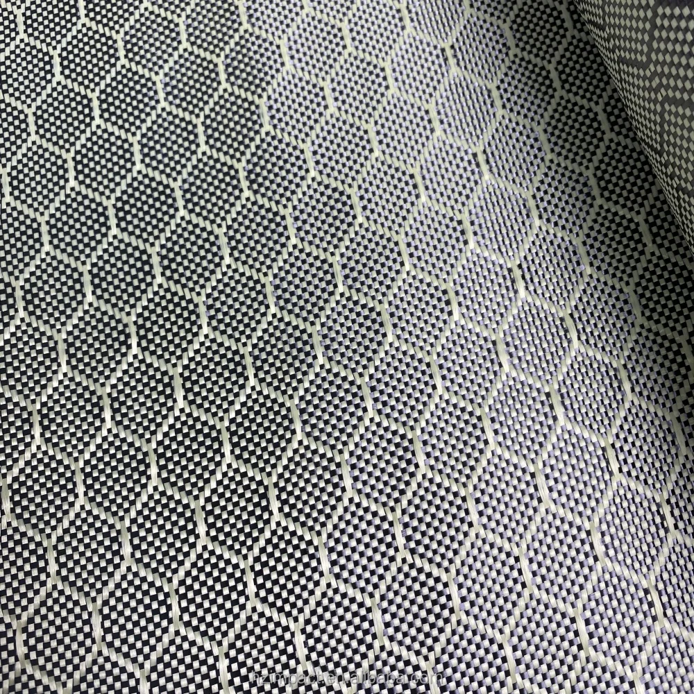 Honeycomb Hexagonal Carbon Aramid Fiber Fabric Kevler Fabric Product Yellow-black Honeycomb Hexagonal Carbon Aramid Fiber Fabric Kevler Fabric Product Yellow-black