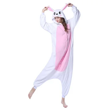 Wholesale Animal Rabbit bunny anime girl Pajamas Sleepwear Pyjamas Women Onesie animal cosplay costumes unisex adult pajamas