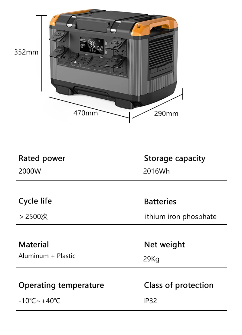 Flashfish 1000W-2400W Solar Portable Power Stations Emergency Backup Mobile Camp Power Banks Outdoor LiFePO4 Battery Charging factory