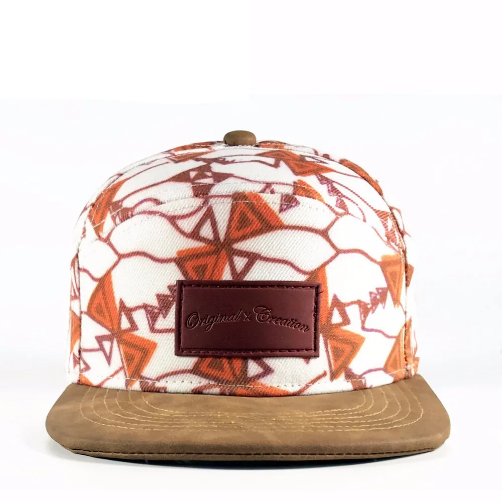 snapback with leather strap