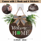 Decoration OurWarm 2021 New Design Round 30*30cm Outdoor Decoration Interchangeable Season Front Door Welcome Sign