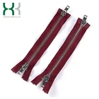 Nickel Zipper Nickel Zipper Custom Fashion Shining 2 Ways Open End Smooth Sliding Nickel Zipper