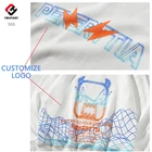 Oem Unisex OEM High Quality Fashionable Street Design Mens White Printed Streetwear Hoodie
