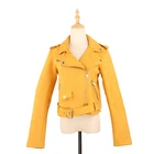 Leather Jacket 2020 Hot Style Ladies' Suede Leather Jacket With Belt Wholesale