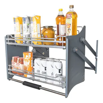 Wholesale new products kitchen cabinet lift pull basket pull-down cabinet seasoning basket drop machine cabinet storage