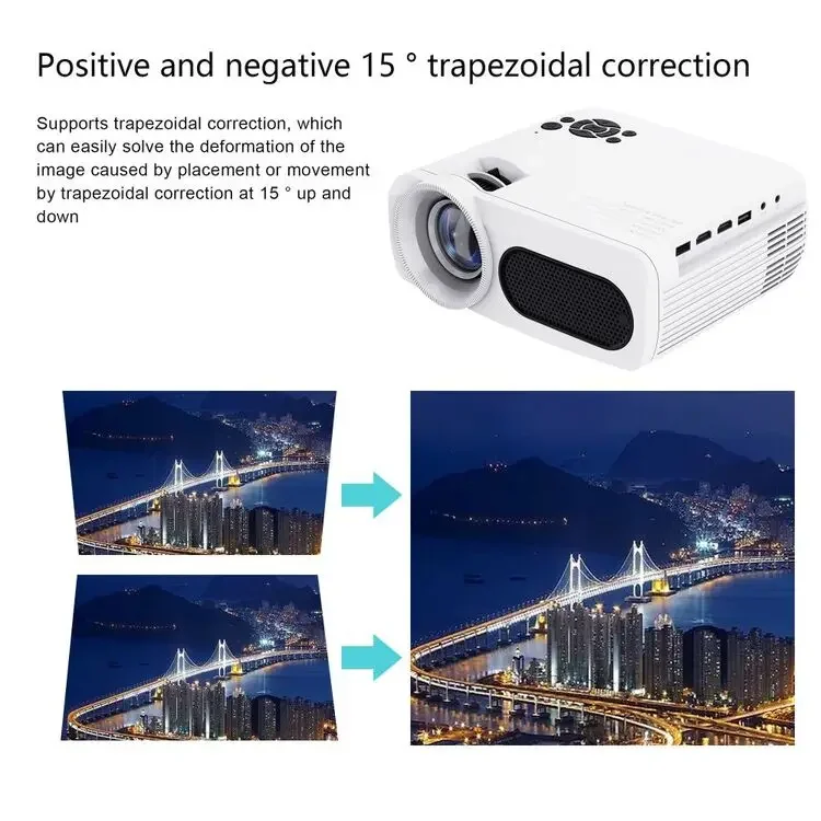 M7 mini Portable Projector 300 ANSI lumens Movie Projector Full 1080P hd 2GB 16GB Short Throw Projector 4k amlogic T972