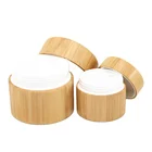 Many Size Engraving Skin Care Bamboo Jars With Pp Inner 5g 10g 15g 20g 30g 50g 100g 150g 200g 250g