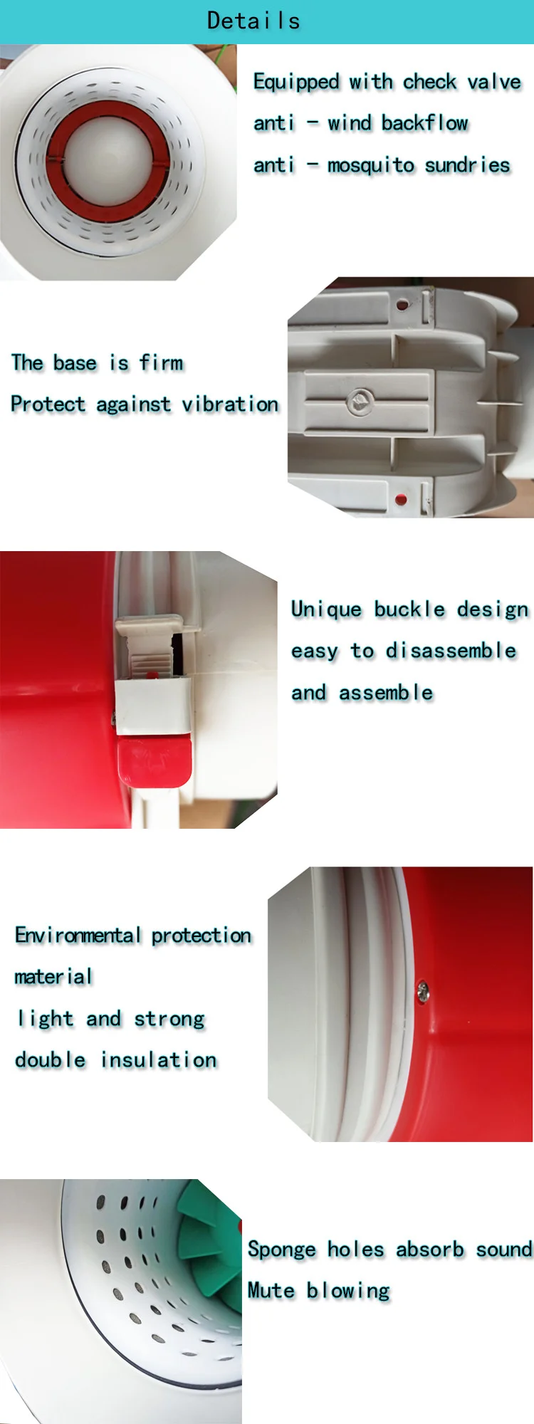 Flow Axial Ventilation Fan, 220V/120V, Plastic - detail 10