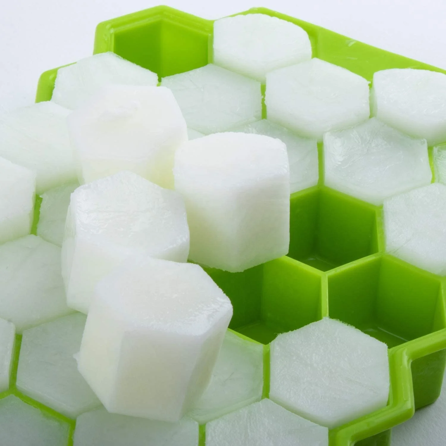 SILIKOLOVE 37 Cavity Ice Cube Tray Honeycomb Ice Cube Mold Food Grade Flexible Silicone Ice Molds