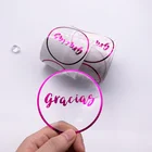 Adhesive Sticker Label Adhesive Custom Printing Roll Transparent Labels Clear Gold Foil Self Adhesive Private Sticker