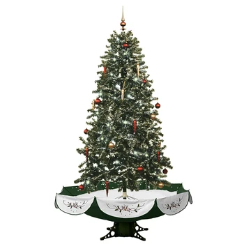 190cm led falling snowing green Christmas tree growing with umbrella base