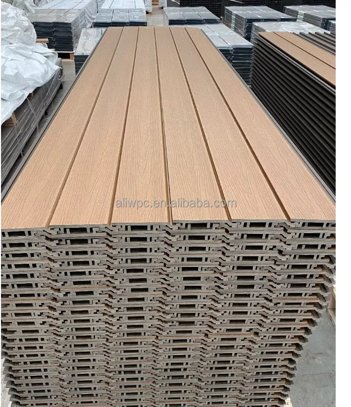 Pelapis Eksterior Serat Kayu Pelapis Dinding Pvc Dekorasi Panel Dinding