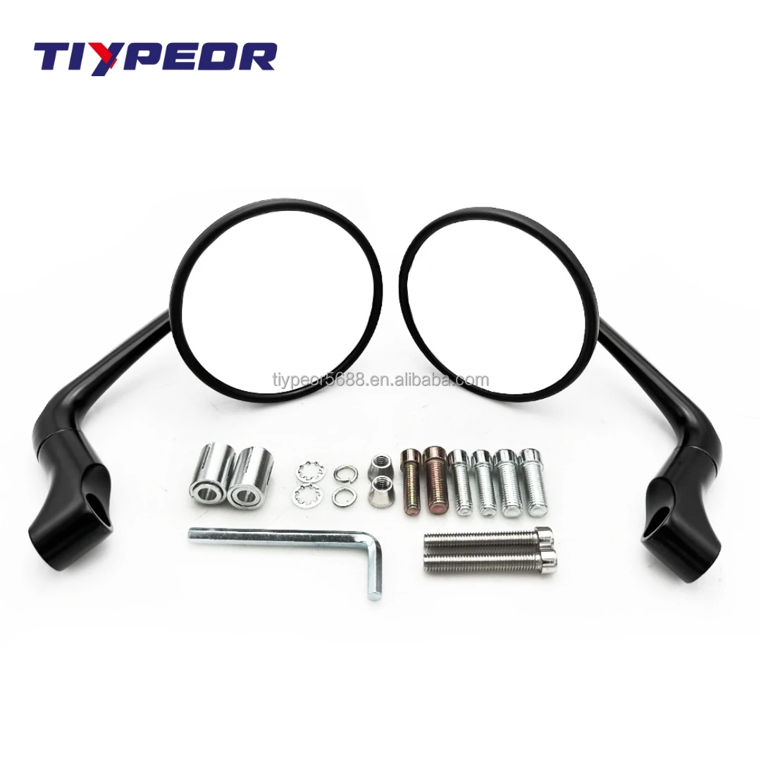 product tiypeor high quality motorcycle universal modified rearview mirror circular large mirror surface adjustable from multiple angles-7