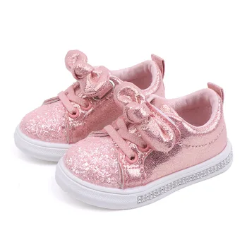 PDEP wholesale cheap hign quality new design kids girls blingbling sport sneakers children casual shoes