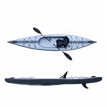 V bottom patent design 1 person HL-K1 folding inflatable kayak drop stitch solo canoe for fishing and water games