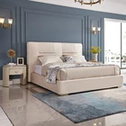 908007 Modern Elegant Fabric Luxury Royal King Size Luxurious Double Bed Frame