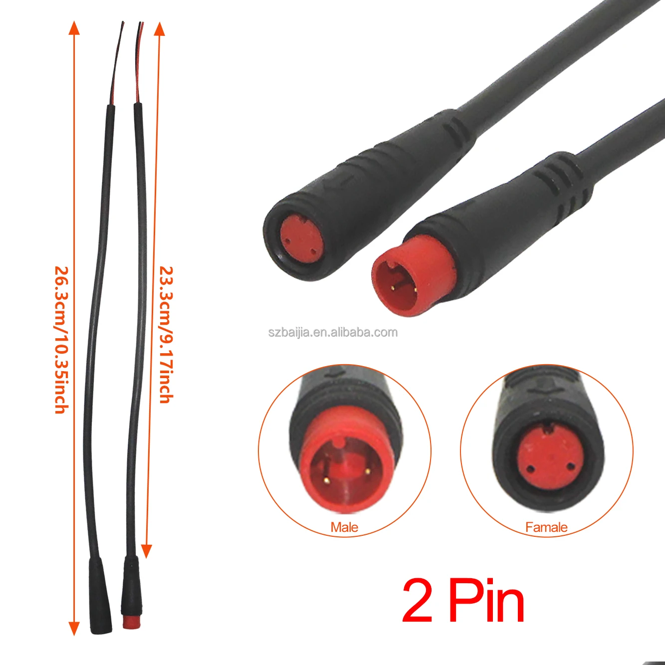 2/3/4/5/6/7/8/9 Pin female male Connector Cable Waterproof wire for electric Ebike Display Pin Cable scooter accessories