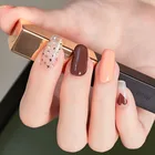 Polish Nail Art Decals 20Pcs Real Nail Polish Wraps Stickers Patch Foils Art Decals Adhesive Easy Apply