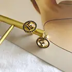 Earrings Drop Shipping Silver Needle Letter F Inlaid Diamond Earrings Simple Small Stud Earrings For Women