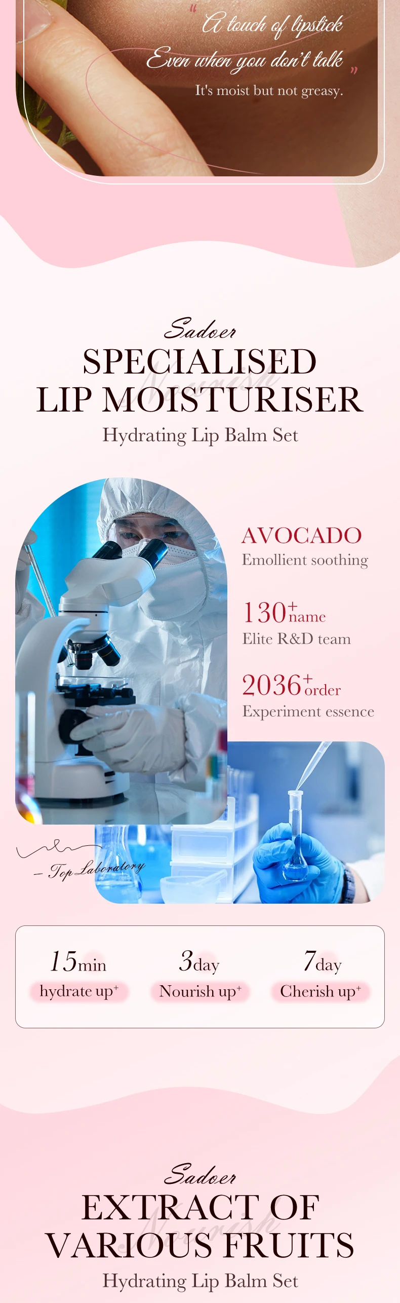 product oem sadoer strawberry vitamin c long lasting chapstick hydrating sunscreen deep repairing moisturizing ice cream lip balm-4