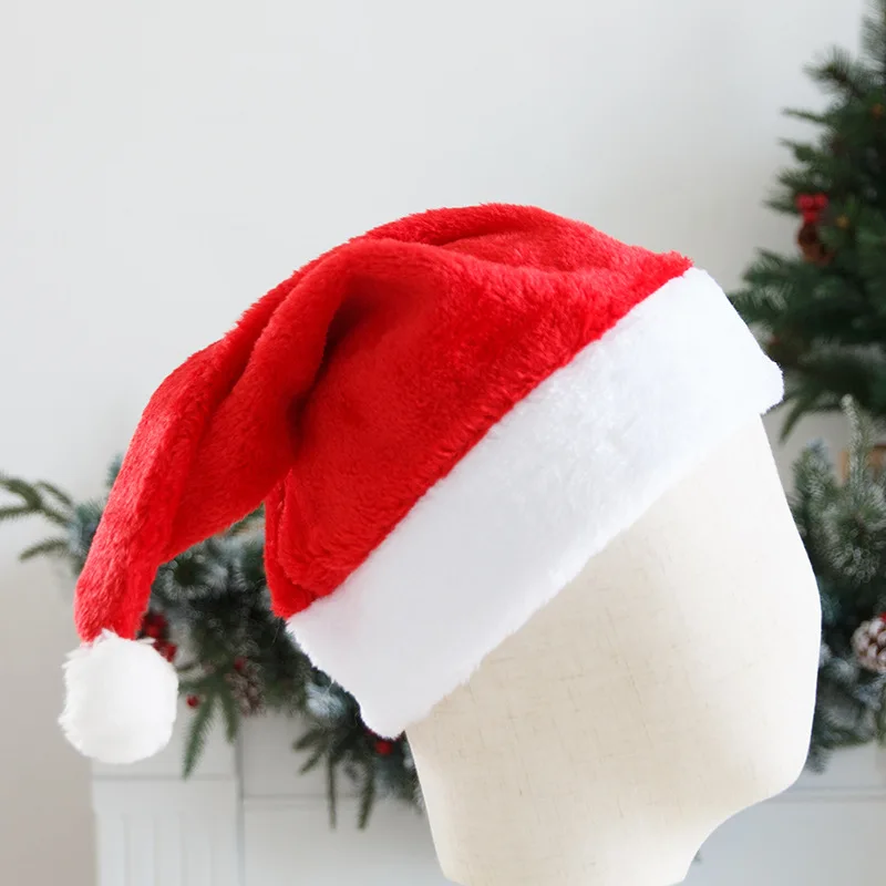 Cheap Stocked Good Quality Christmas Hat Xmas Party Hats Holiday for Adults Kids Unisex Santa Hat For Party Supplies