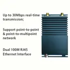 100M Dual RJ45 Ethernet Radio Modem 3/5/10/20MHz Wireless Video Transmitter And Receiver