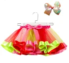 Girls Skirt Skirt Girl Hot Sale Girls Rainbow Layered Tulle Tutu Skirt With Hair Bow