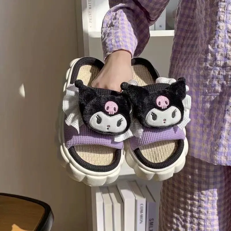 Wholesale customization Slippers cute Sandals women Kuromi Melody Cinnamon rolls Non-slip Indoor Outdoor Slipper
