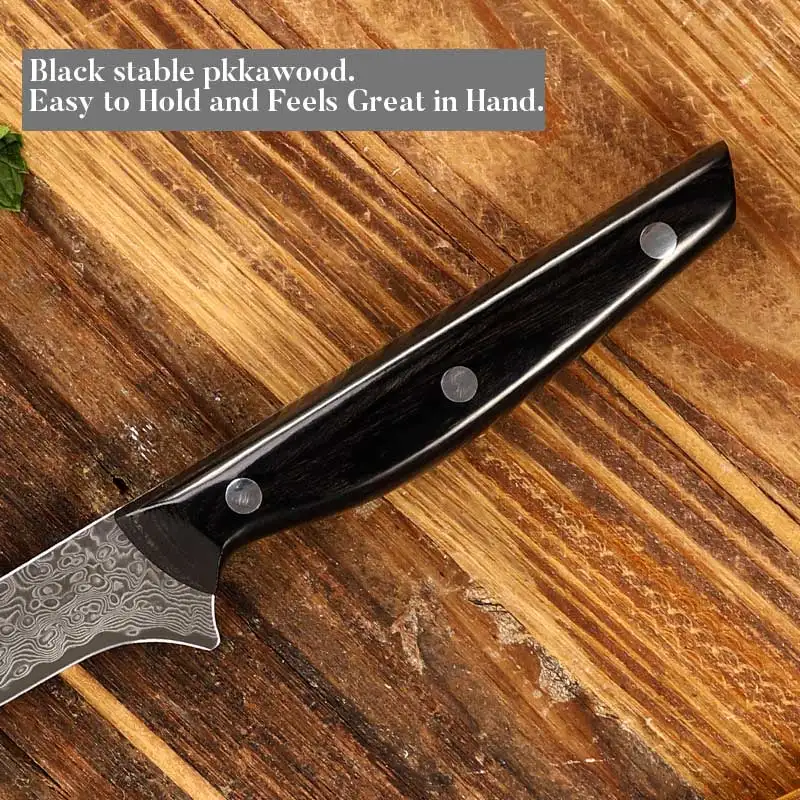 High Carbon Steel  67 Layers with Pakkawood Handle Kitchen Boning Knives with Gift Box