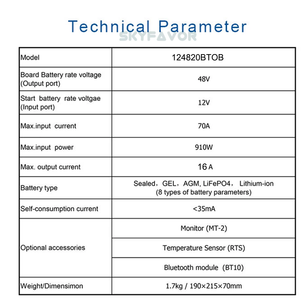 Multi function battery to battery charger 12V to 48V 16A automatic Flooded Gel AGM and Lithium ion lifepo4 DC DC battery charger