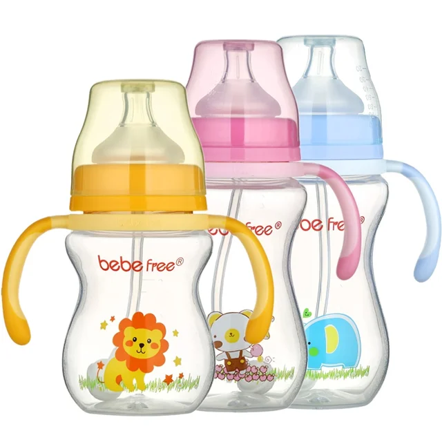 Custom Food Grade Newborn Baby Feeding Bottle Anti Colic Bpa Free PP Wide Neck Infant Feeding Biberones Para