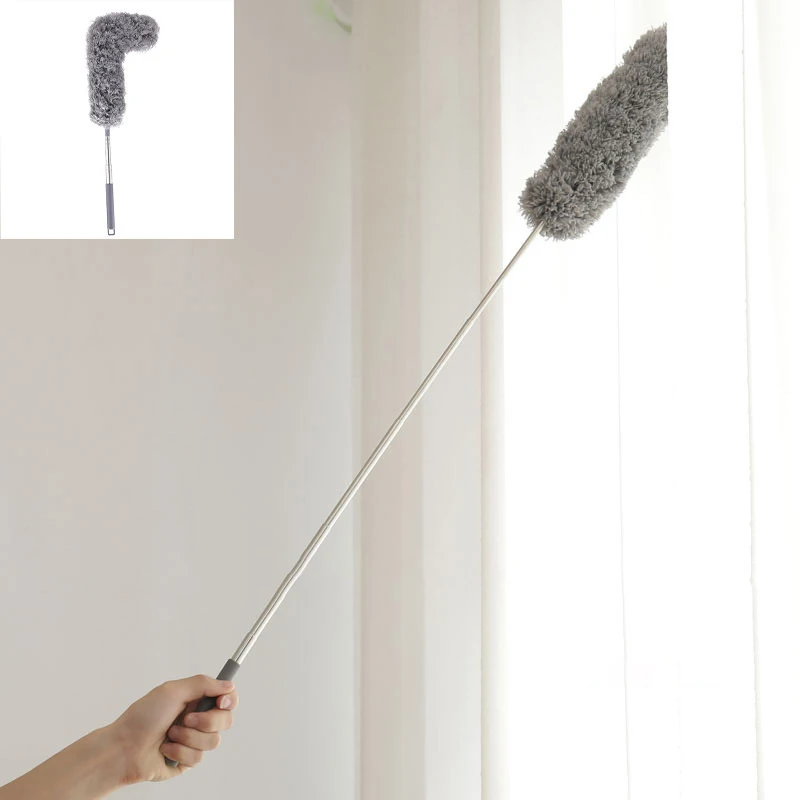 DLL39 Household Ceiling Blinds Cleaner Bendable Washable Cleaning Brush Extendible Handle Chenille Duster
