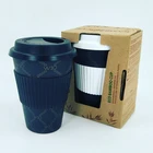 Coffee Cups Biodegradable Organic Premium Reusable Bamboo Fiber Takeaway Coffee Cups Mug