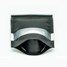 Pouch Custom Packaging Resealable Matte Stand Up Pouch Plastic Zip Lock With Window Black Mylar Bags