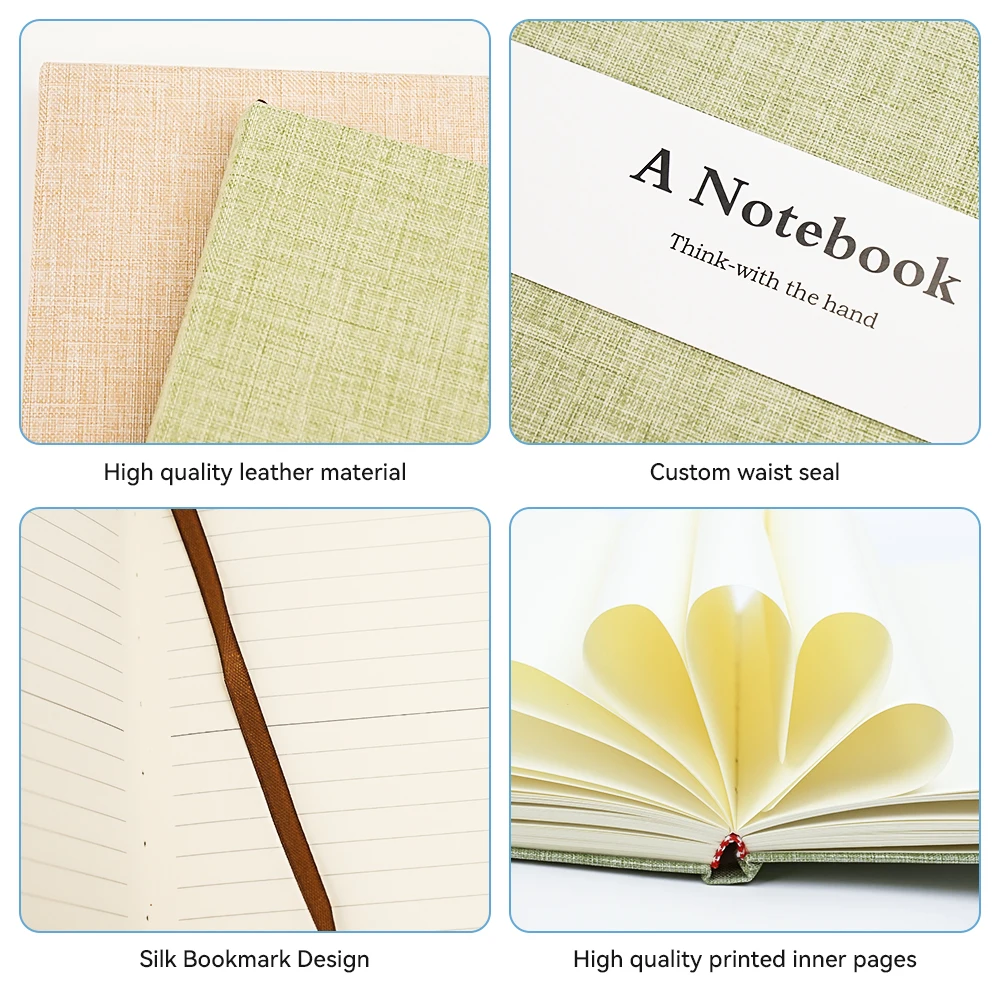A5 Mini Kawaii Composition Logo Dot Pocket Luxury A4 Stone Paper Pu Leather Notebook For Money