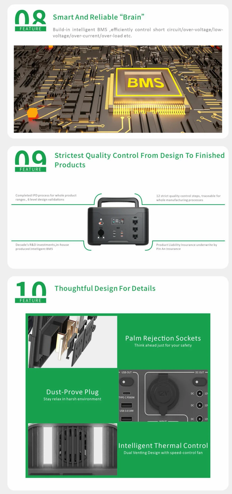 OEM ESS 300W 500W 1000W  lithium battery home outdoor portable generator energy storage  power supply system