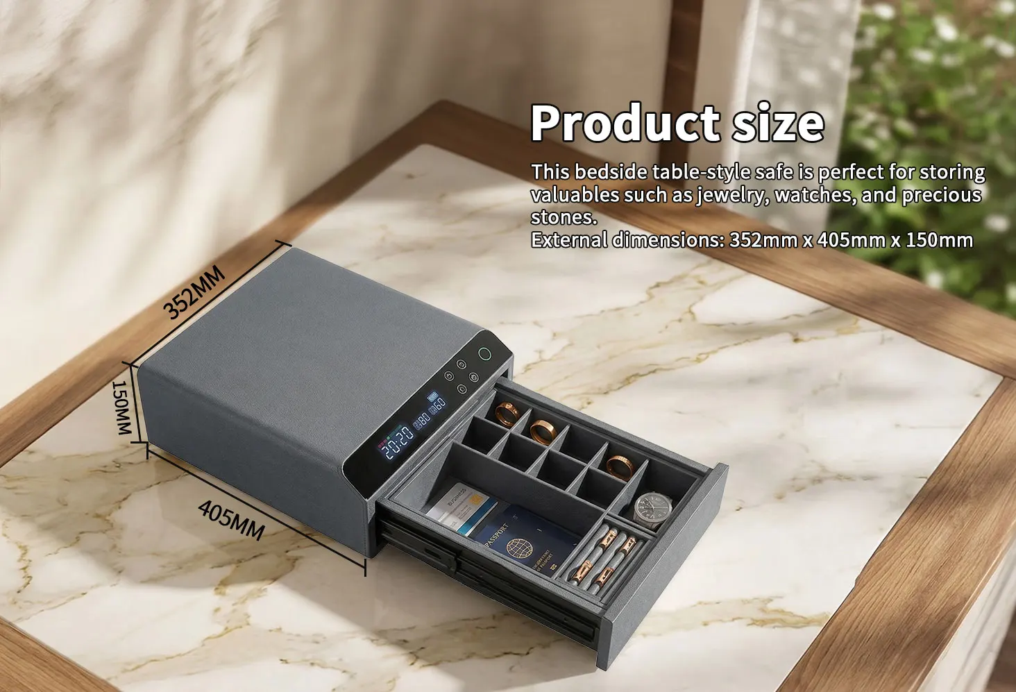 dr 1271 ft ceqsafe smart wholesale home automatic luxury leather bluetooth drawer black watches safe watch winder box-2