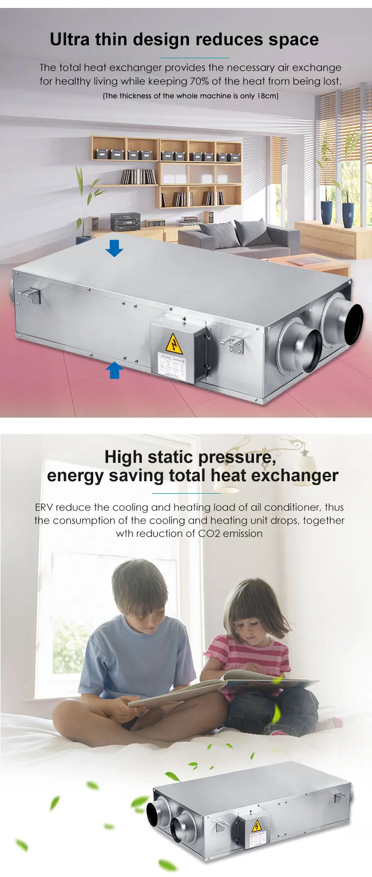 Hvac System Duct Fan, 110V/220V, 350cmh, ERV - detail 10